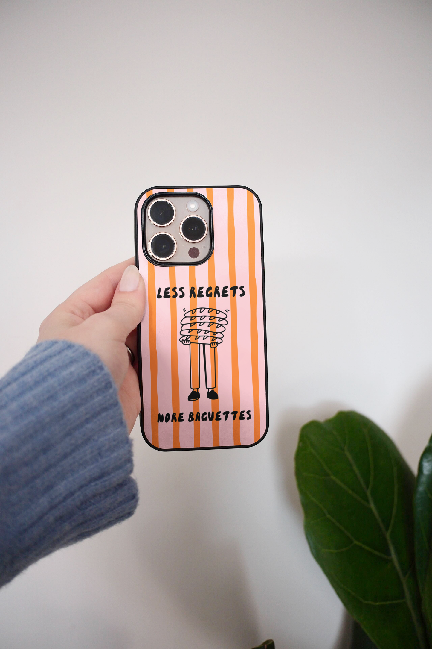 Less Regrets More Baguettes | Phone Case