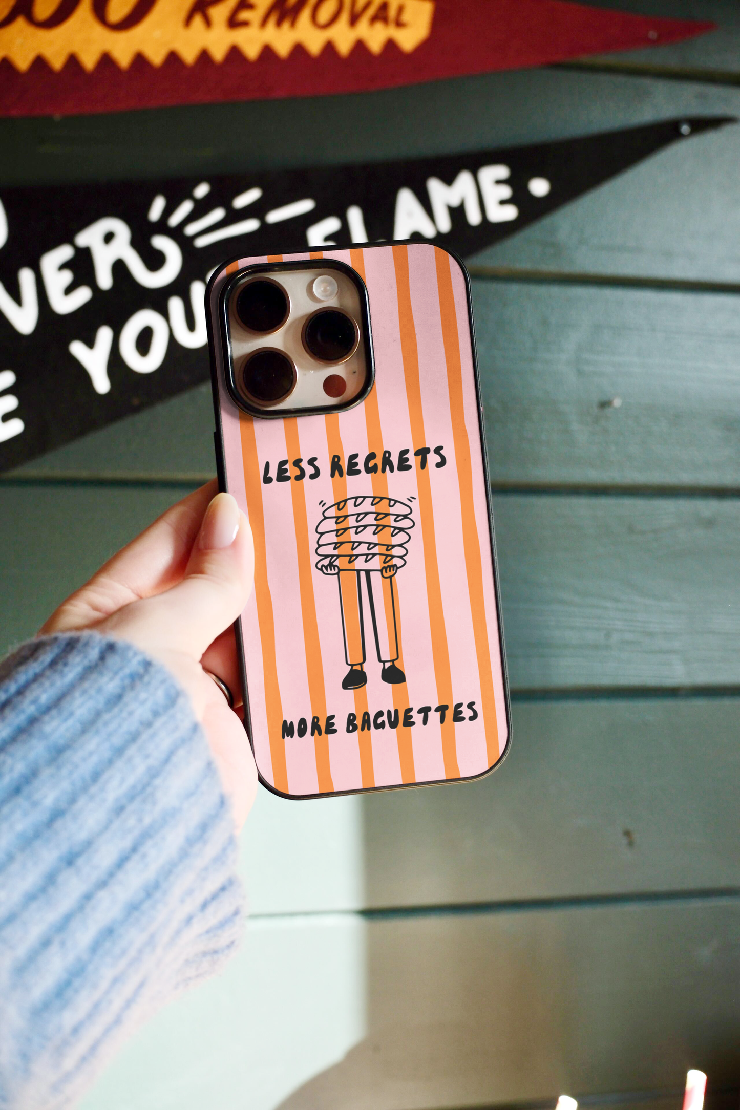 Less Regrets More Baguettes | Phone Case