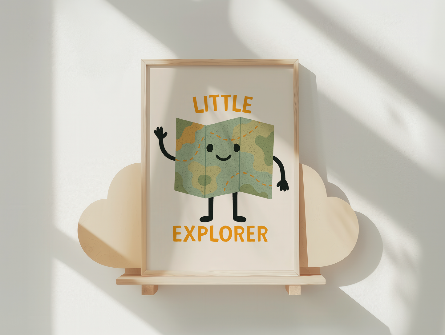 Little Explorer | Yellow and Cream | Art Print