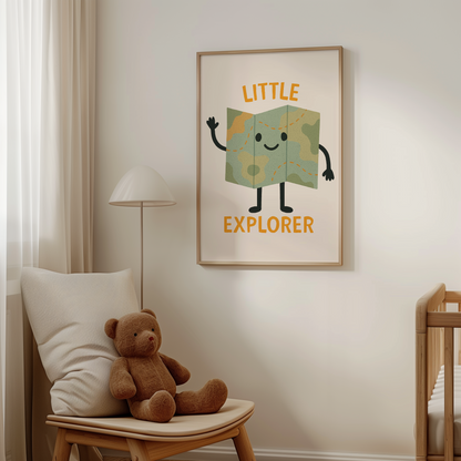 Little Explorer | Yellow and Cream | Art Print