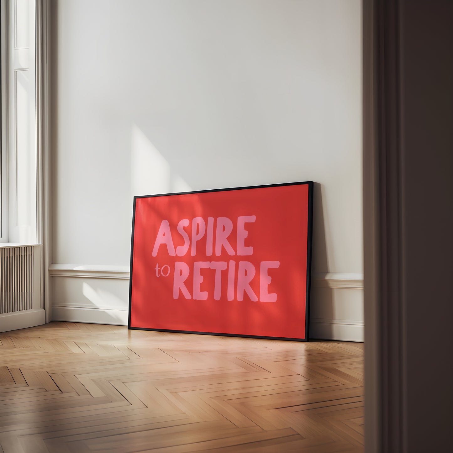 Aspire To Retire | Watermelon And Red | Landscape | Art Print