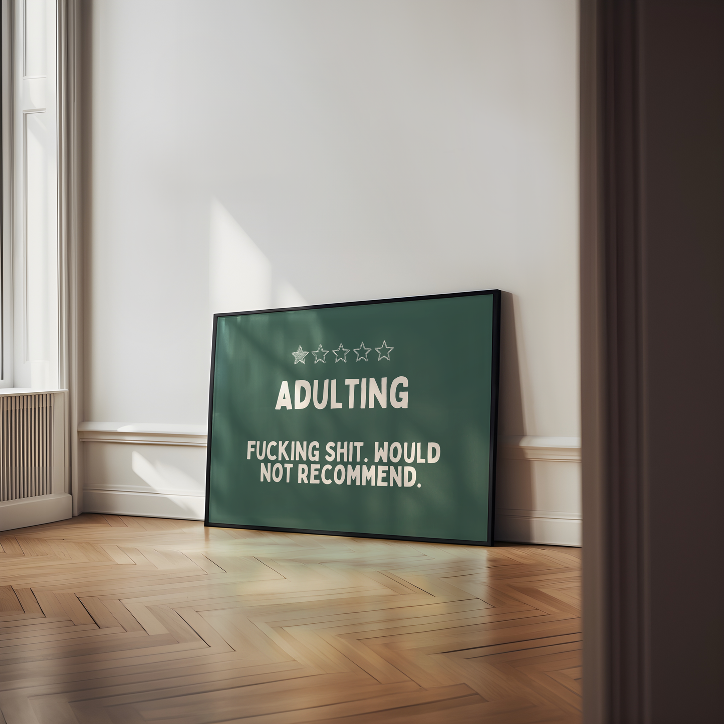 Digital Download |  Adulting | Cream and Forest Green