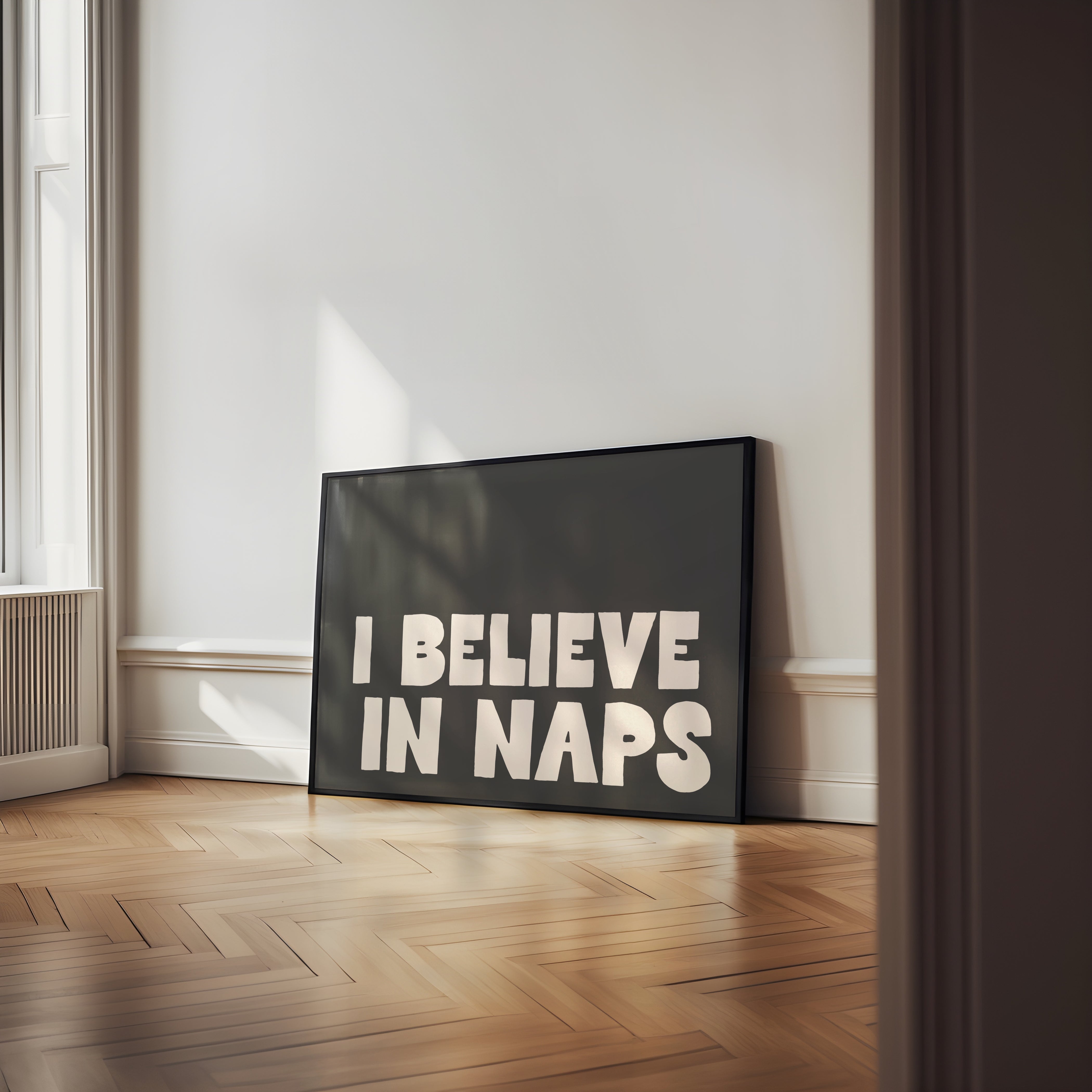 I Believe In Naps | Charcoal and Cream | Art Print – Wisdom and Wonder ...