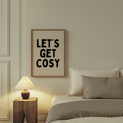 Digital Download | Let's Get Cosy | Black and Cream