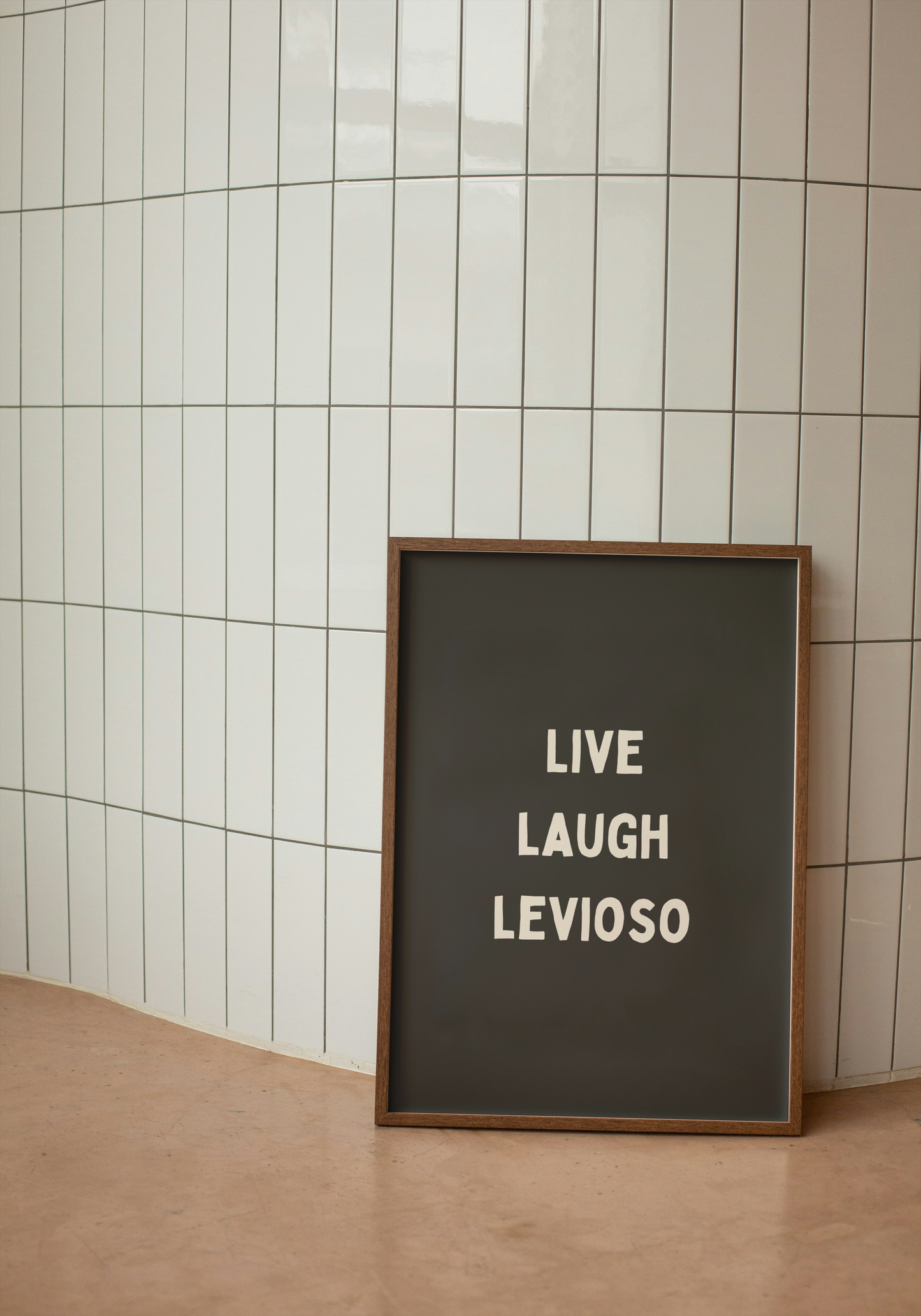 Digital Download | Live Laugh Levioso | Cream and Charcoal