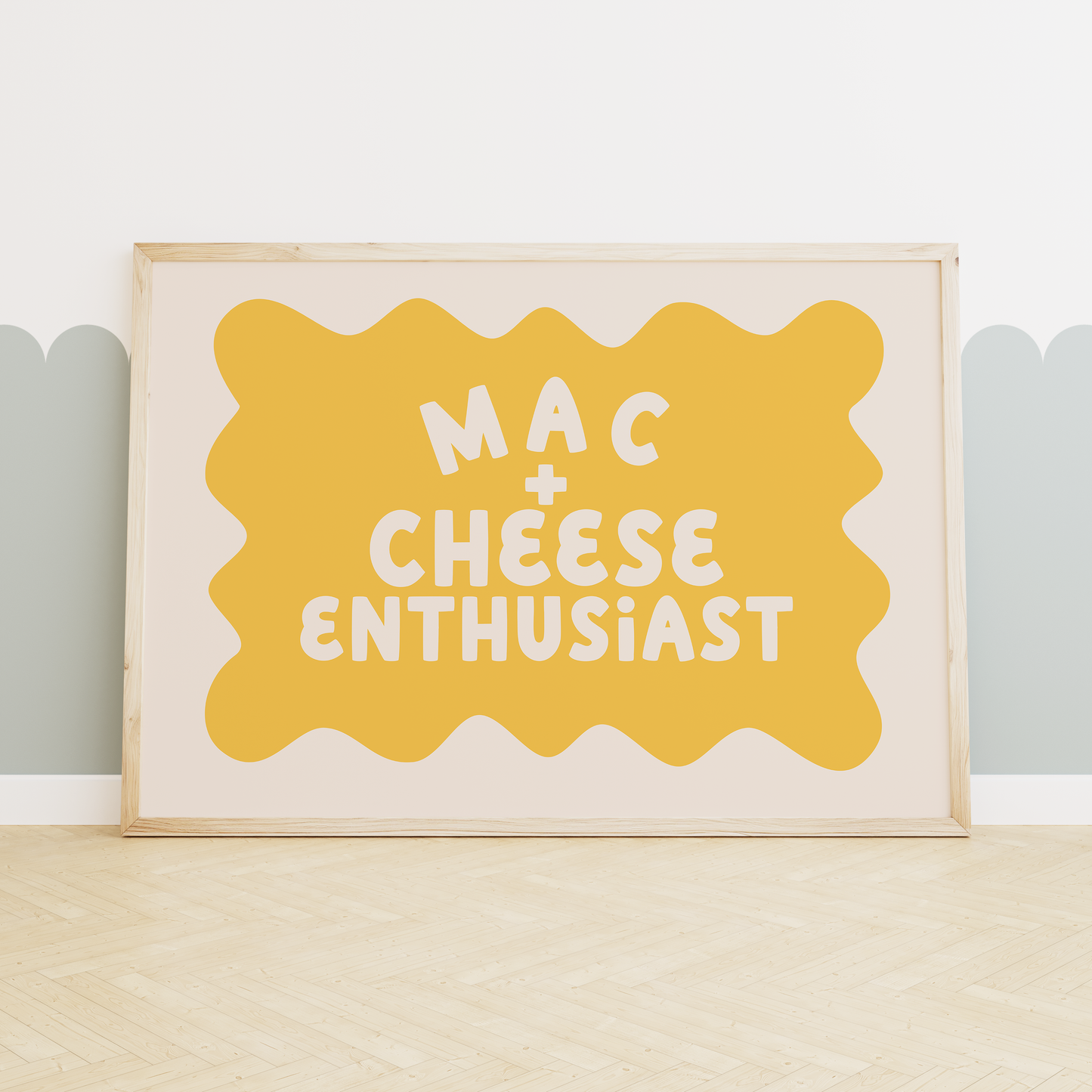 Mac + Cheese Enthusiast | Yellow and Cream | Art Print