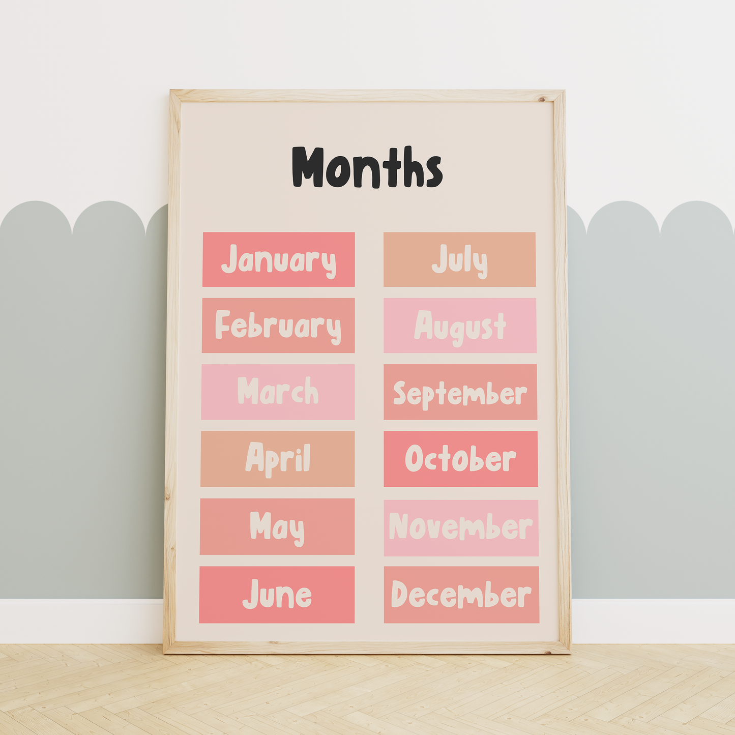 Educational Prints | Pink | Art Print