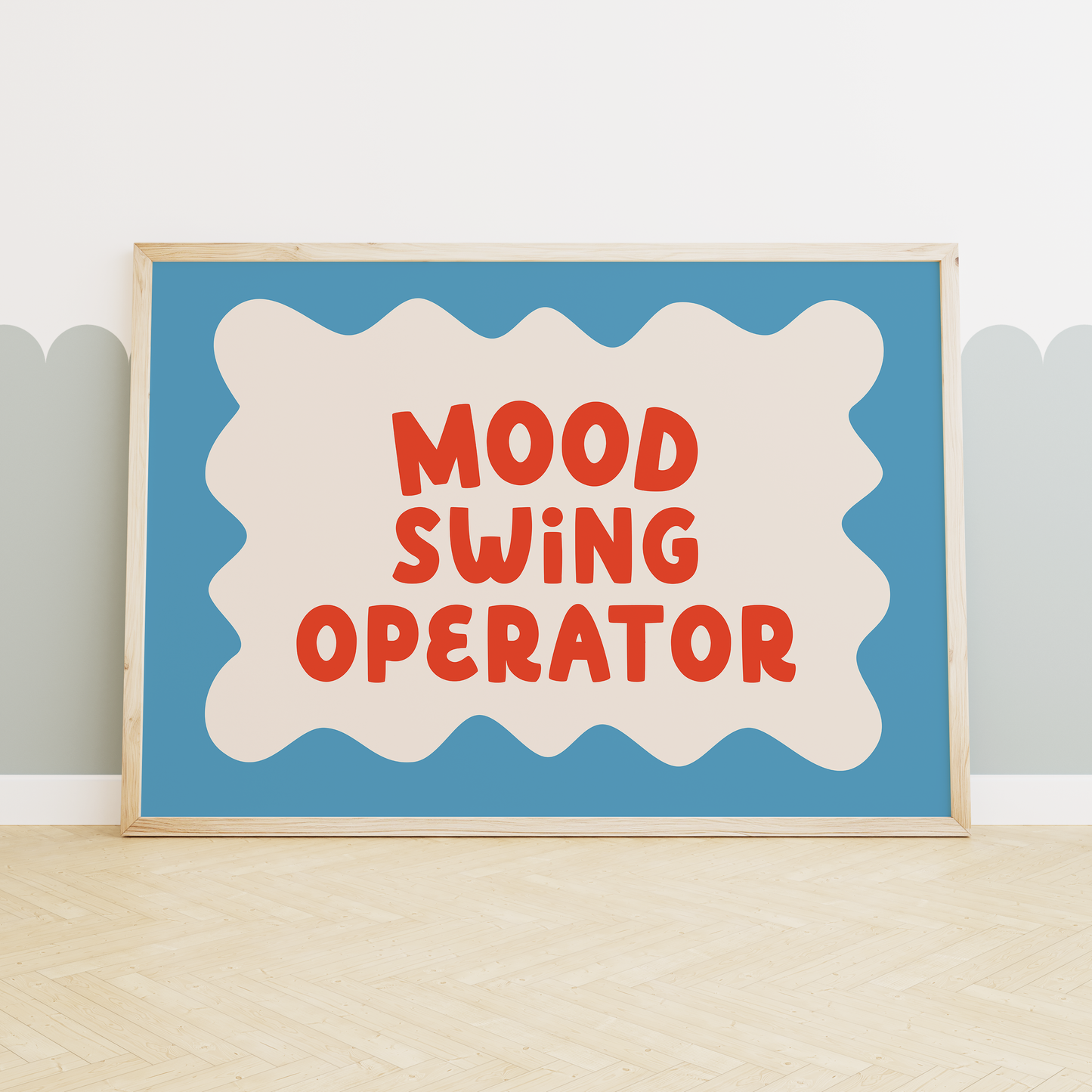 Mood Swing Operator | Denim, Lobster and Cream | Art Print