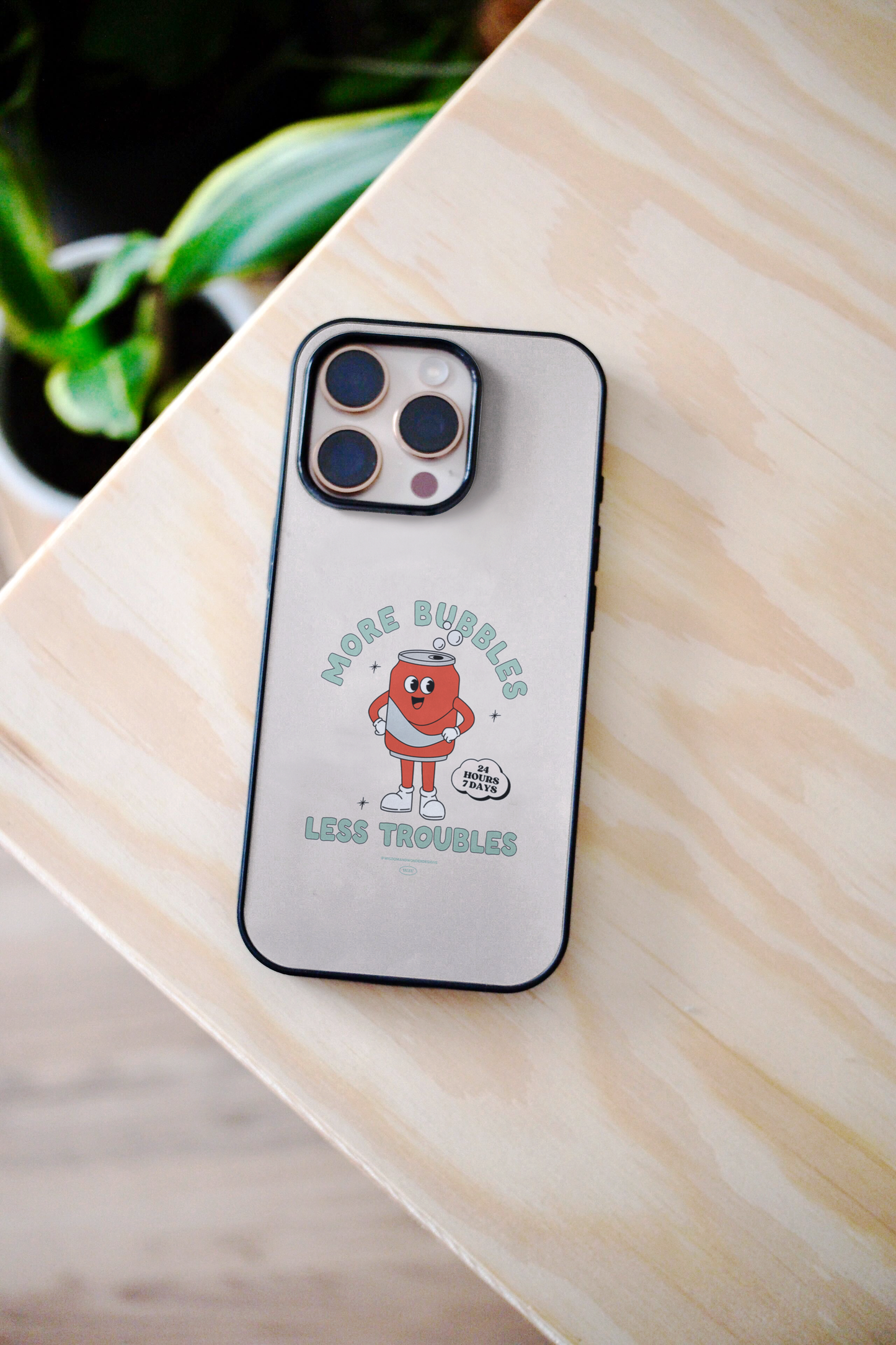 More Bubbles Less Troubles | Phone Case