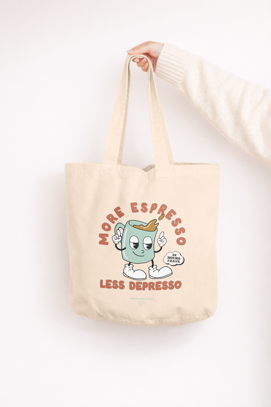 More Espresso Less Depresso | Tote Bag