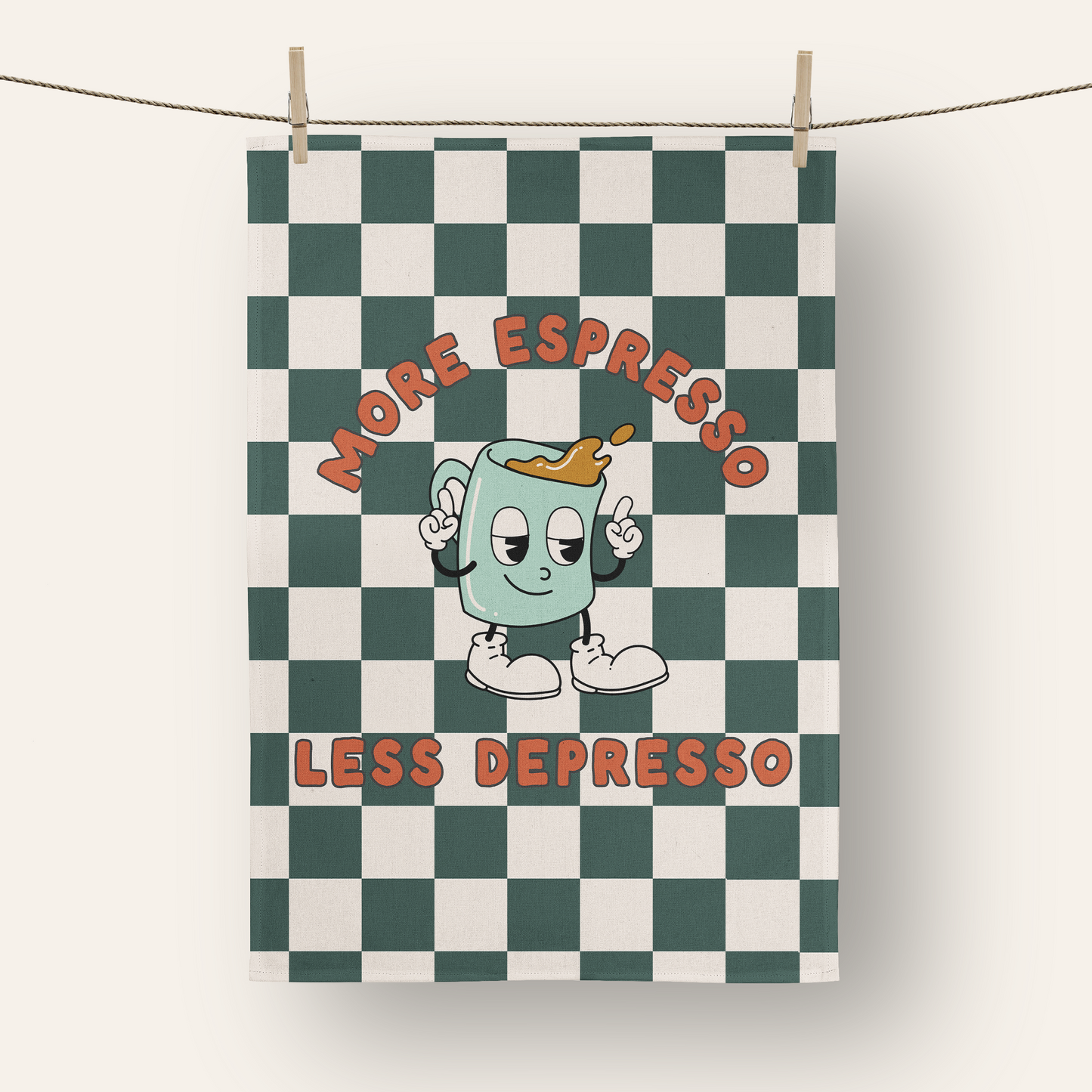 More Espresso Less Depresso | Tea Towel