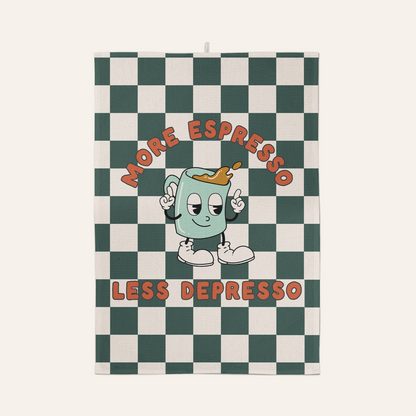 More Espresso Less Depresso | Tea Towel