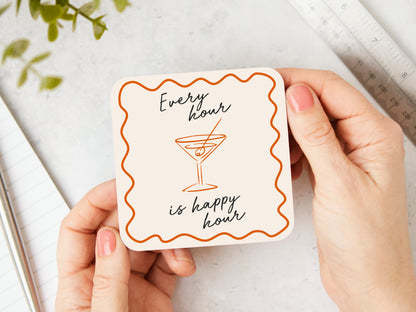 Every Hour Is Happy Hour | Ginger and Cream | Coaster