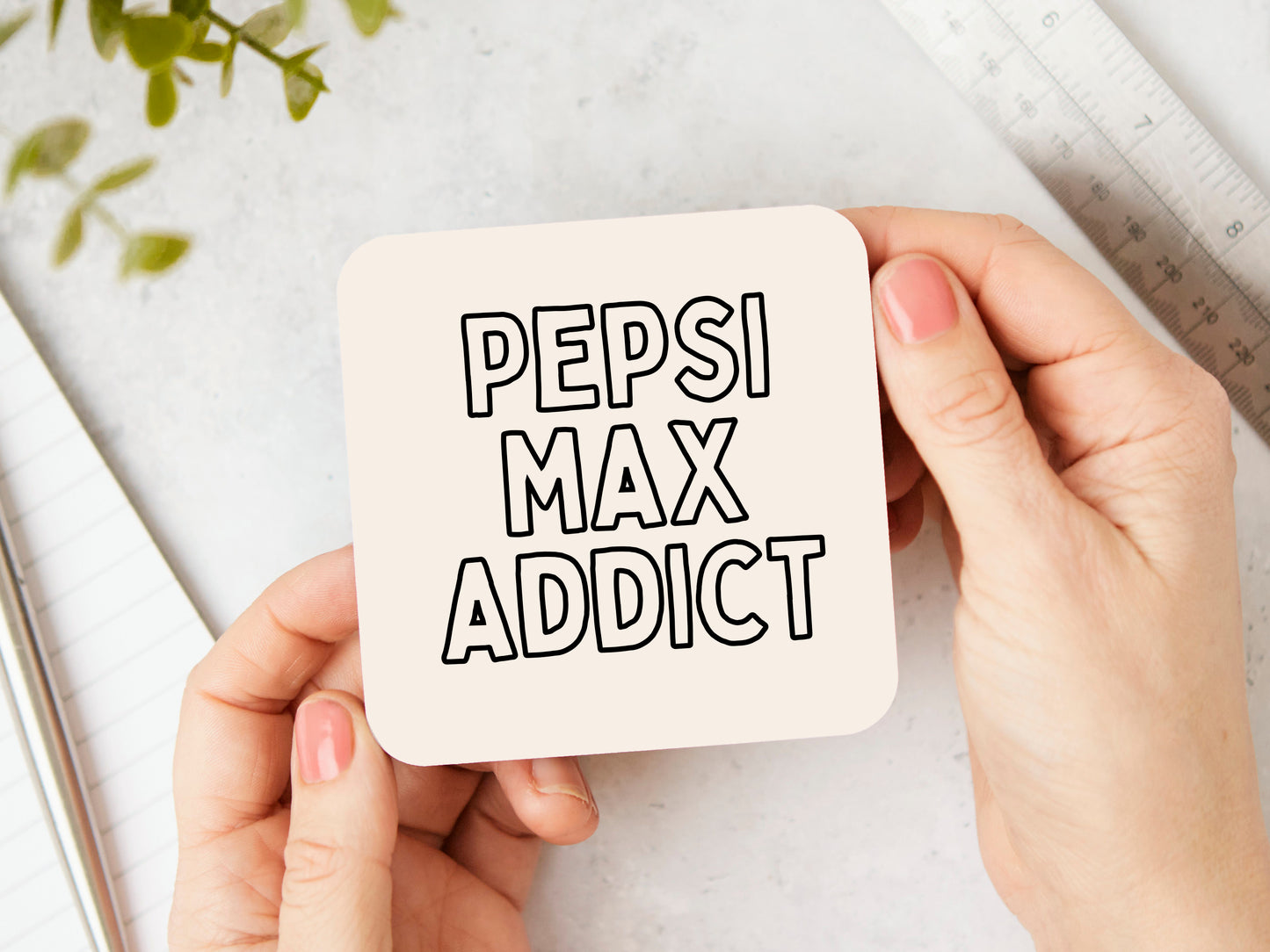 Pepsi Max Addict | Black Outline and Cream | Coaster