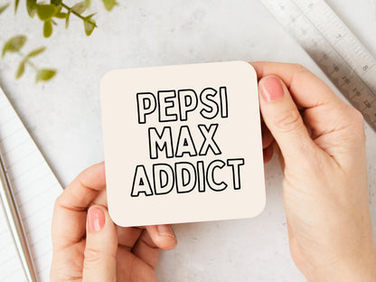 Pepsi Max Addict | Black Outline and Cream | Coaster