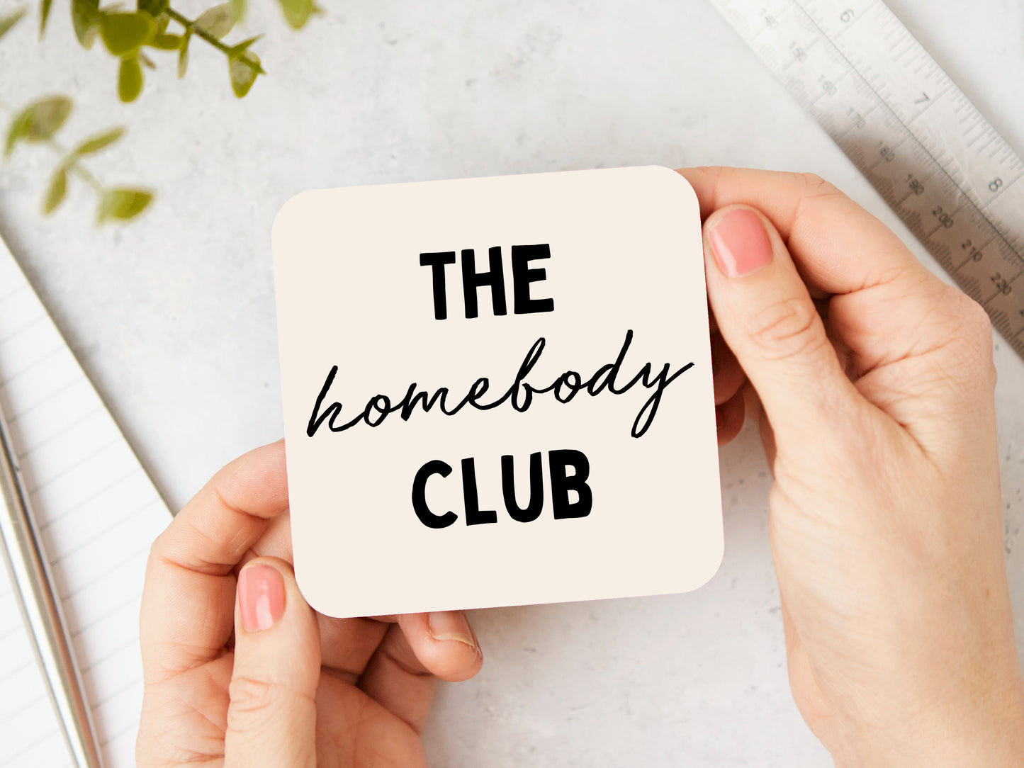 The Homebody Club | Black and Cream | Coaster