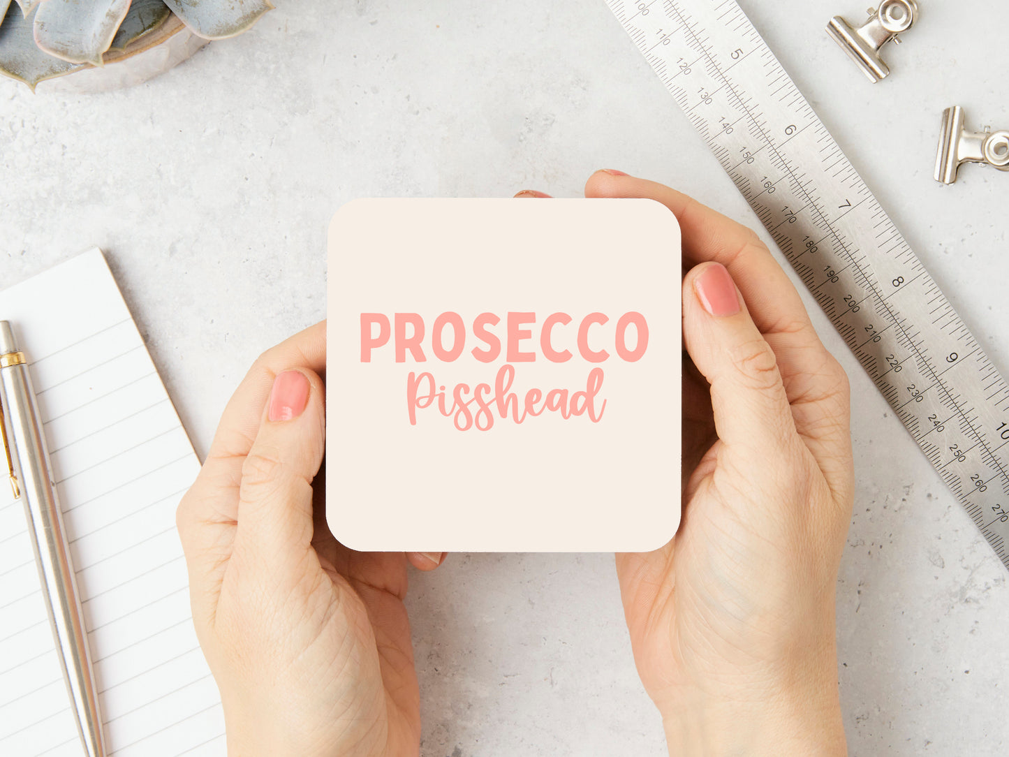 Prosecco Pisshead | Peach and Cream | Coaster