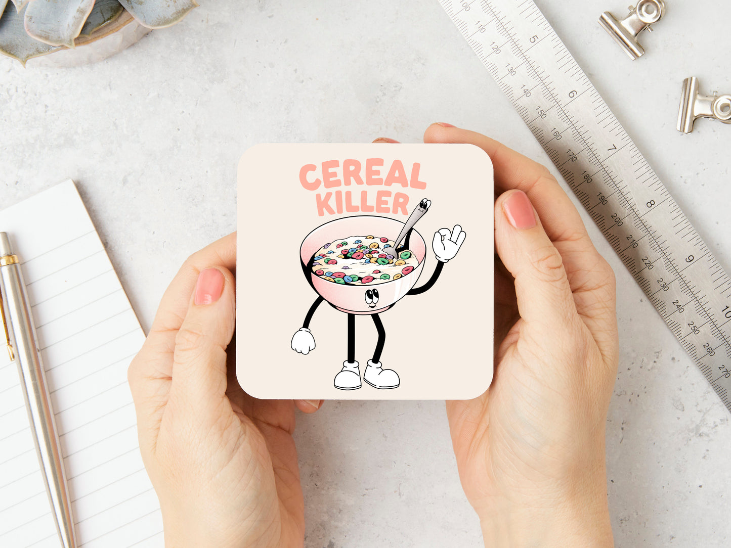 Cereal Killer | Peach and Cream | Coaster