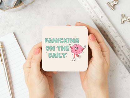 Panicking On The Daily | Seafoam and Cream | Coaster