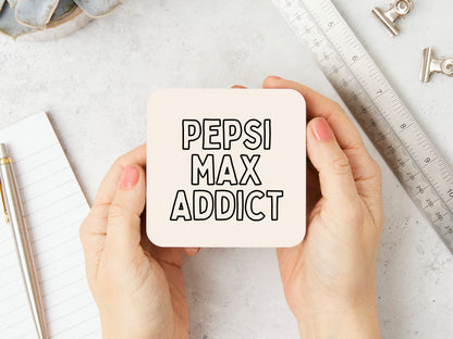 Pepsi Max Addict | Black Outline and Cream | Coaster