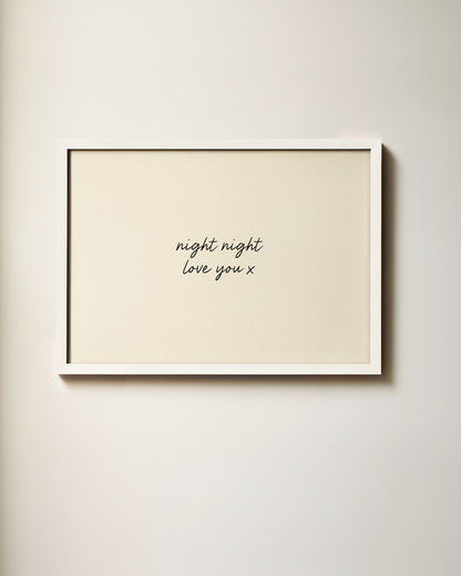Night Night, Love You | Art Print
