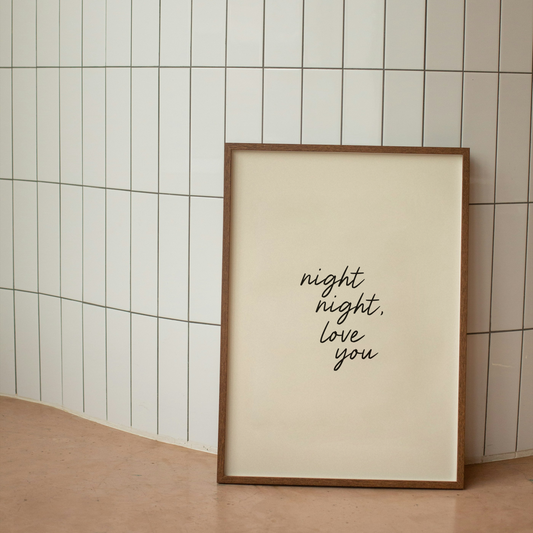 Night Night, Love You | Art Print