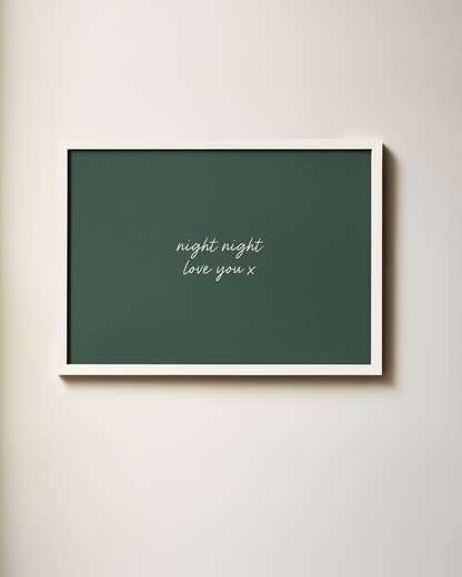Night Night, Love You | Art Print