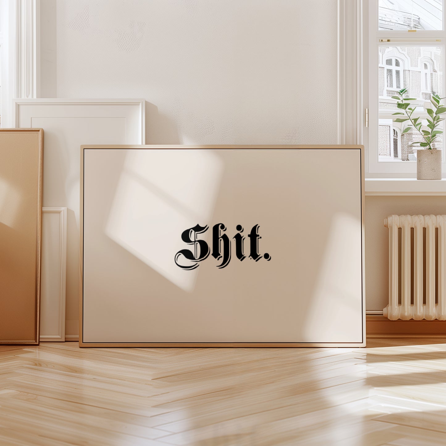 Shit | Landscape | Black and Cream | Art Print