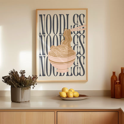 Noodles | Cream | Art Print