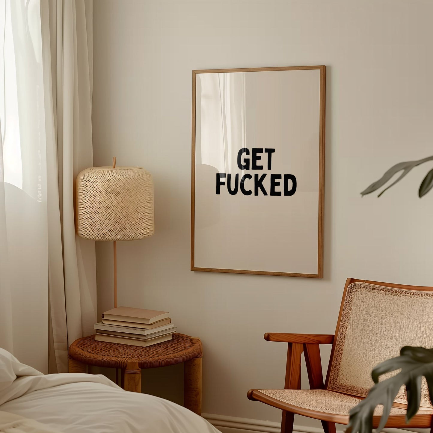 Get Fucked | Black and Cream | Art Print