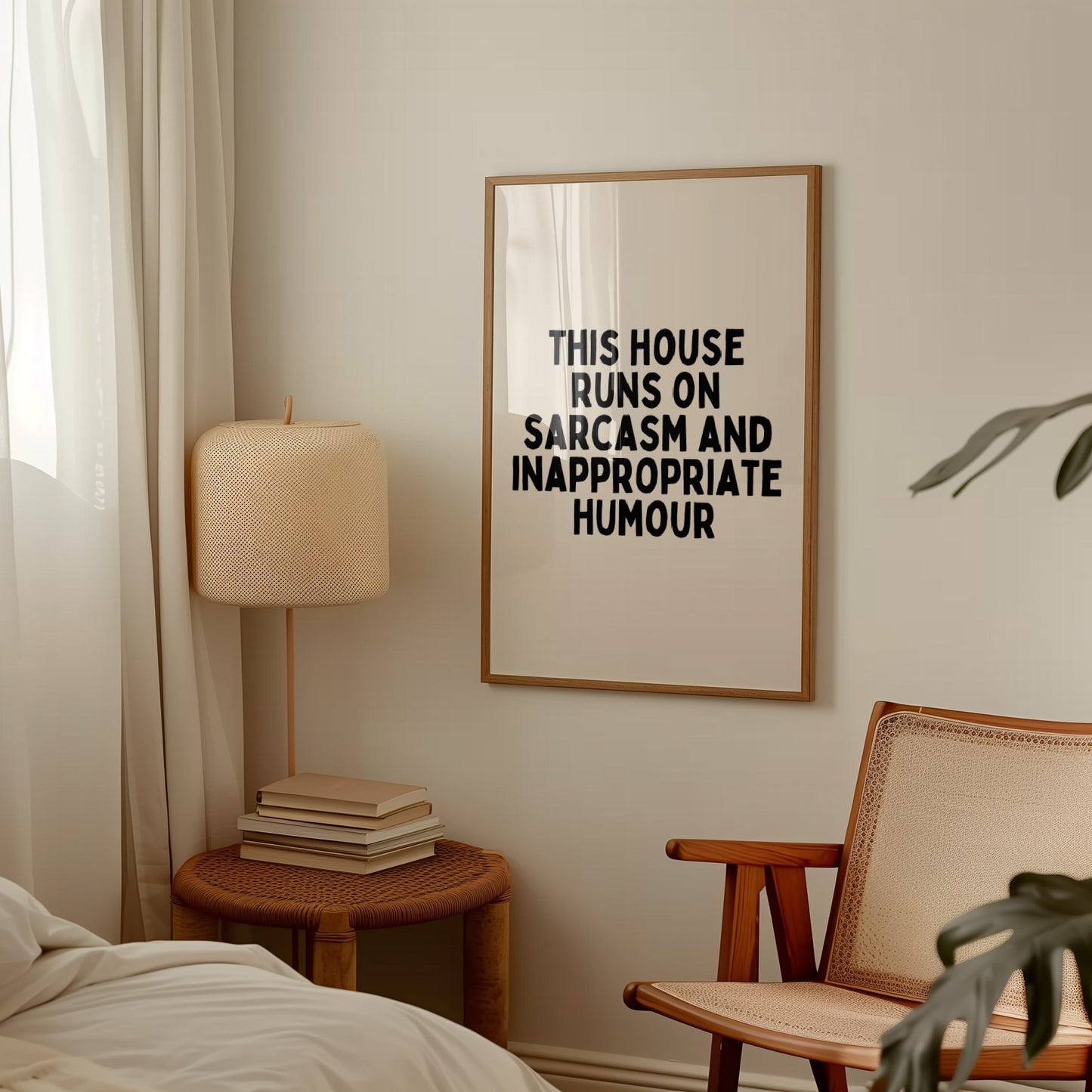 This House Runs On Sarcasm And Inappropriate Humour | Art Print