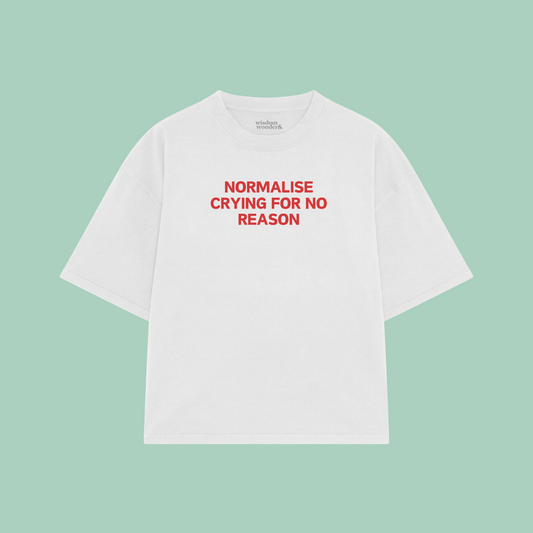 Normalise Crying For No Reason | Boxy T Shirt