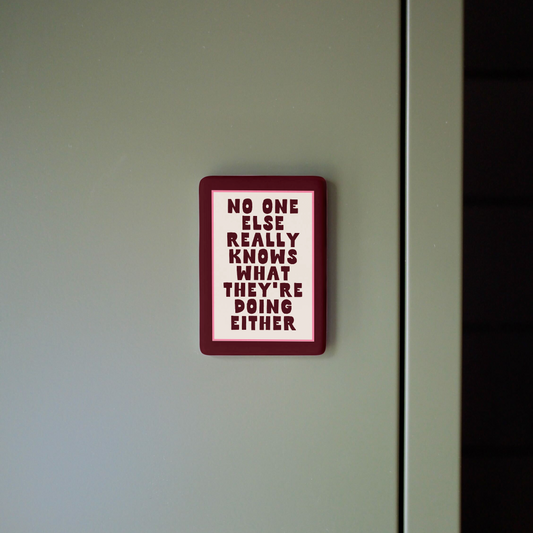 WISDOM & WONDER DESIGNS X MIND | No One Really Knows What They're Doing Anyway | Ceramic Magnet