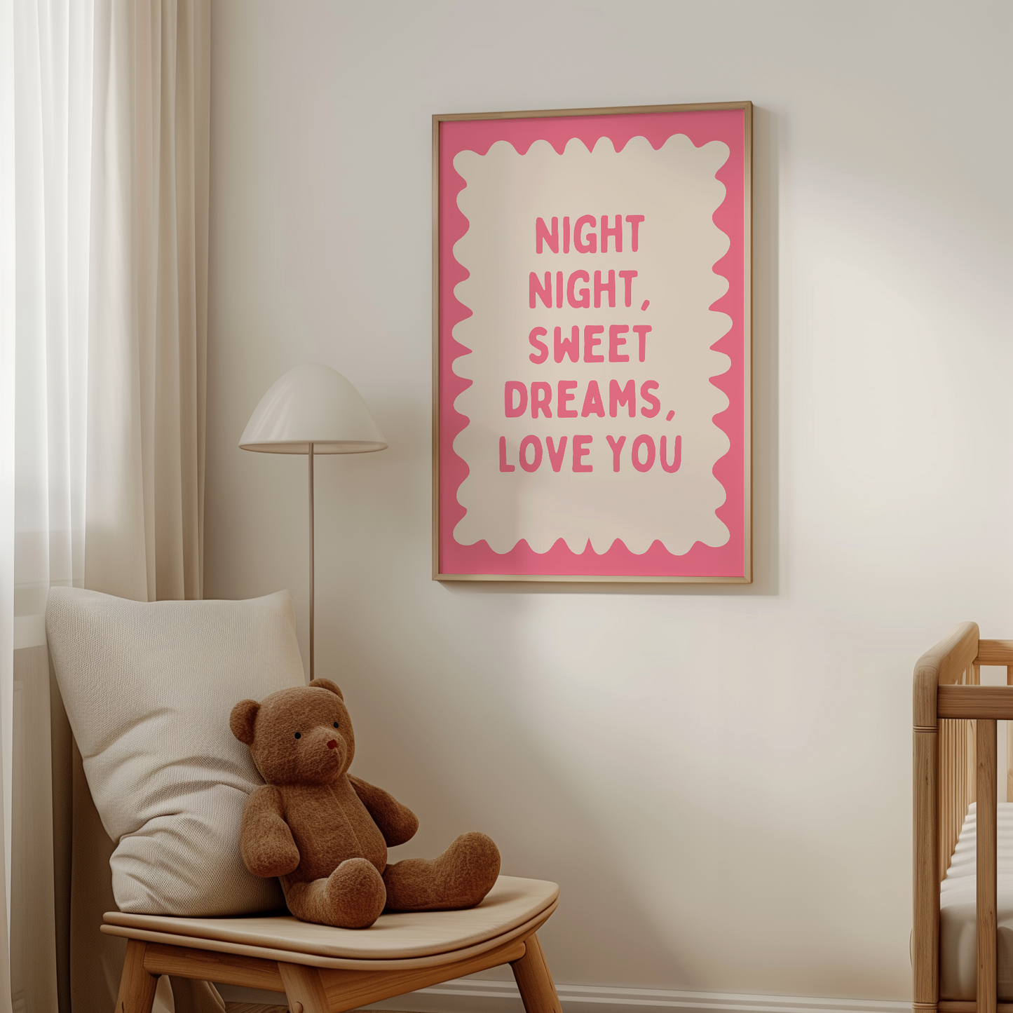 Night Night, Sweet Dreams, Love You | Watermelon and Cream | Art Print