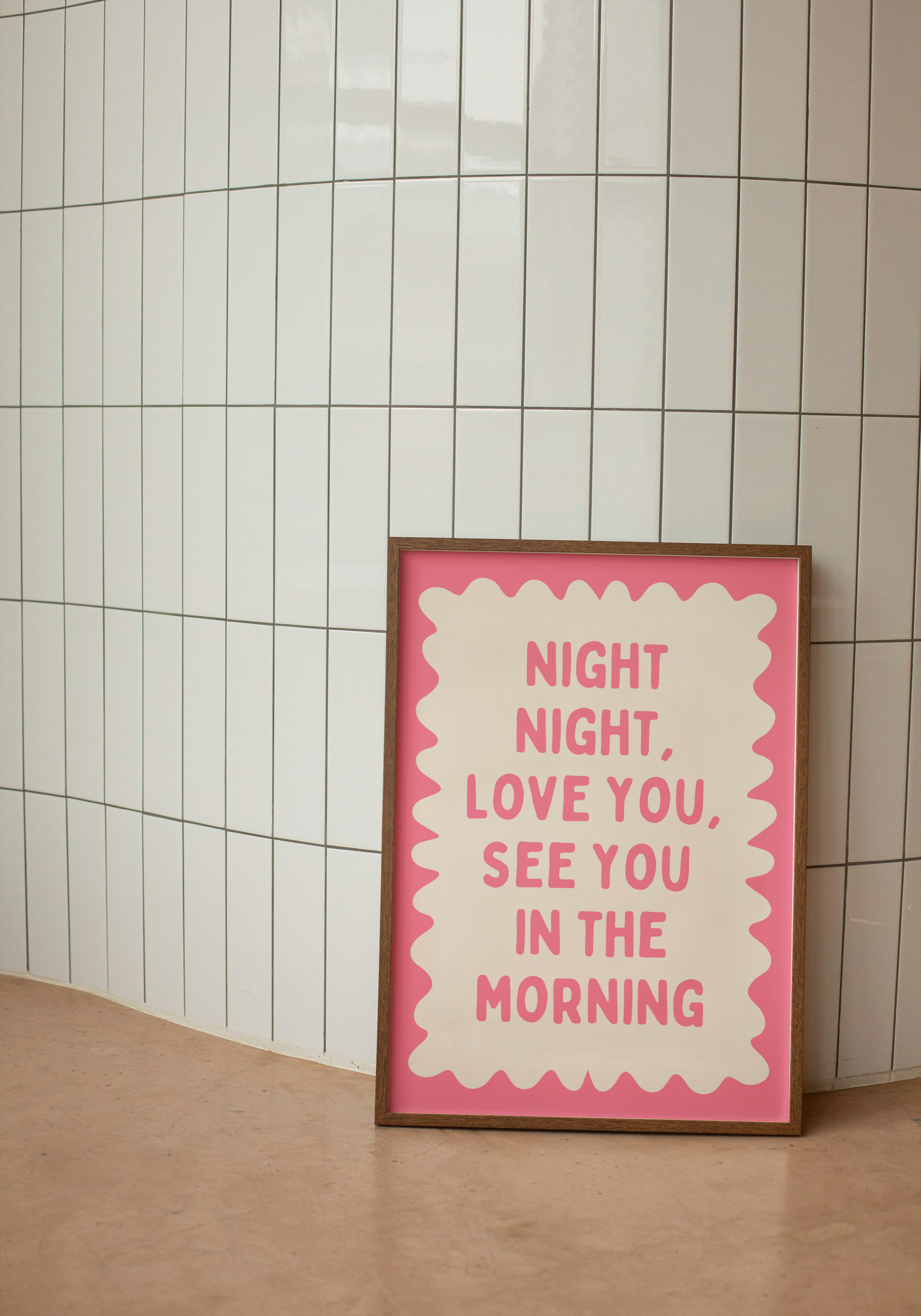 Night Night, Love You | Watermelon and Cream | Art Print