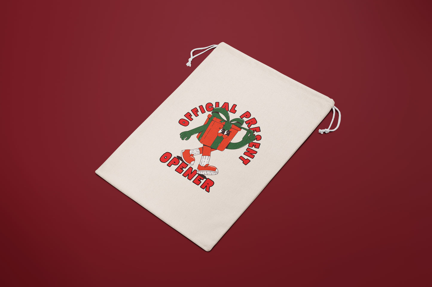 Official Present Opener | Premium Cotton Christmas Sack