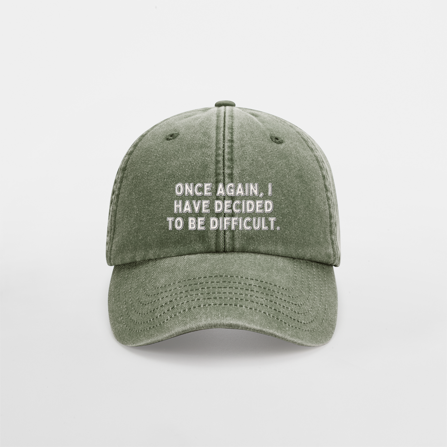 Once Again I Have Decided To Be Difficult | Vintage Low Profile Cap