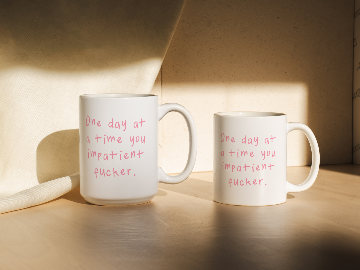 One Day At A Time You Impatient Fucker | Mug