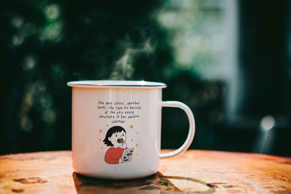 One Door Closes, Another Door Opens | Enamel Christmas Mug
