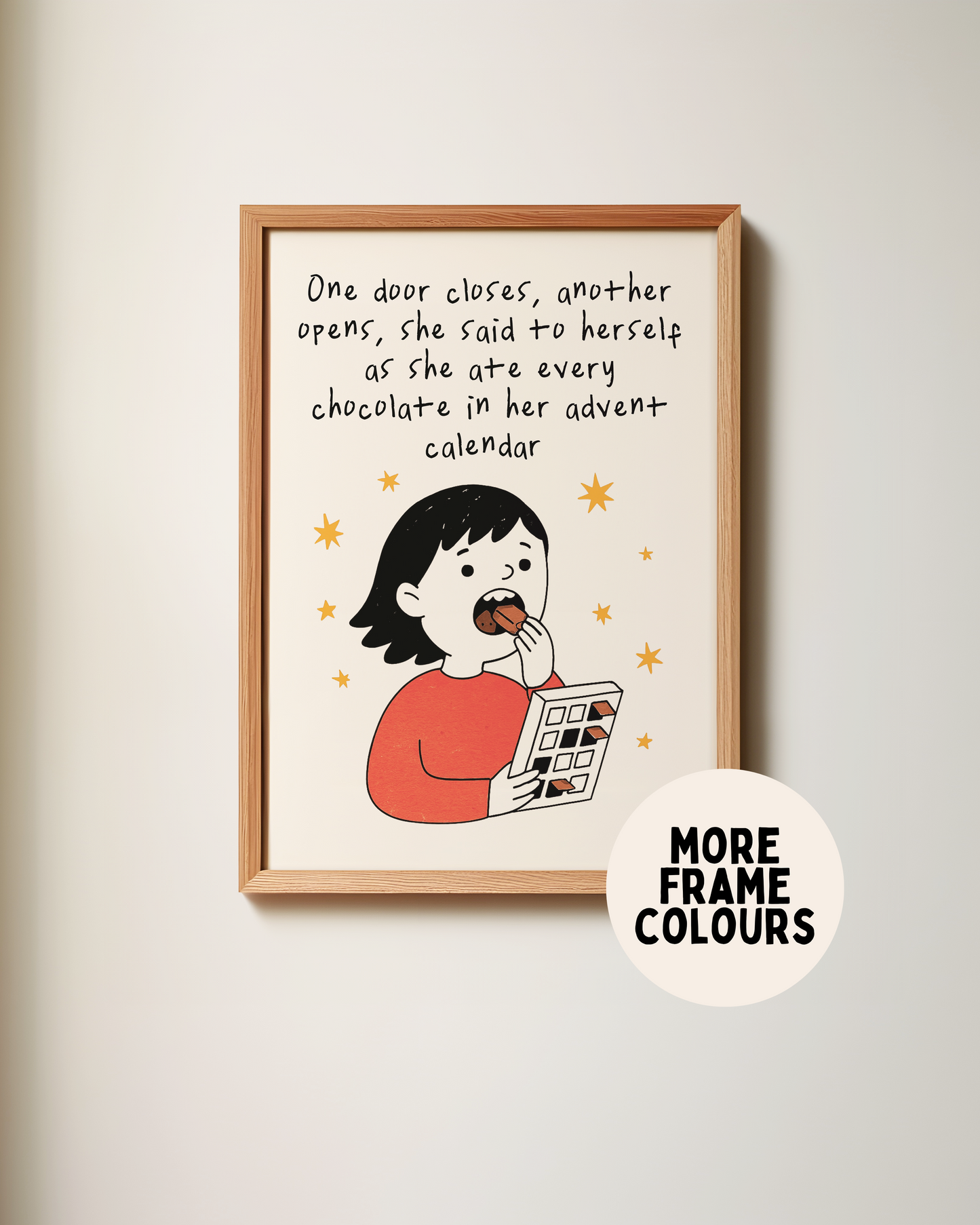 One Door Closes, Another Opens, Se Said To Herself | Christmas Art Print