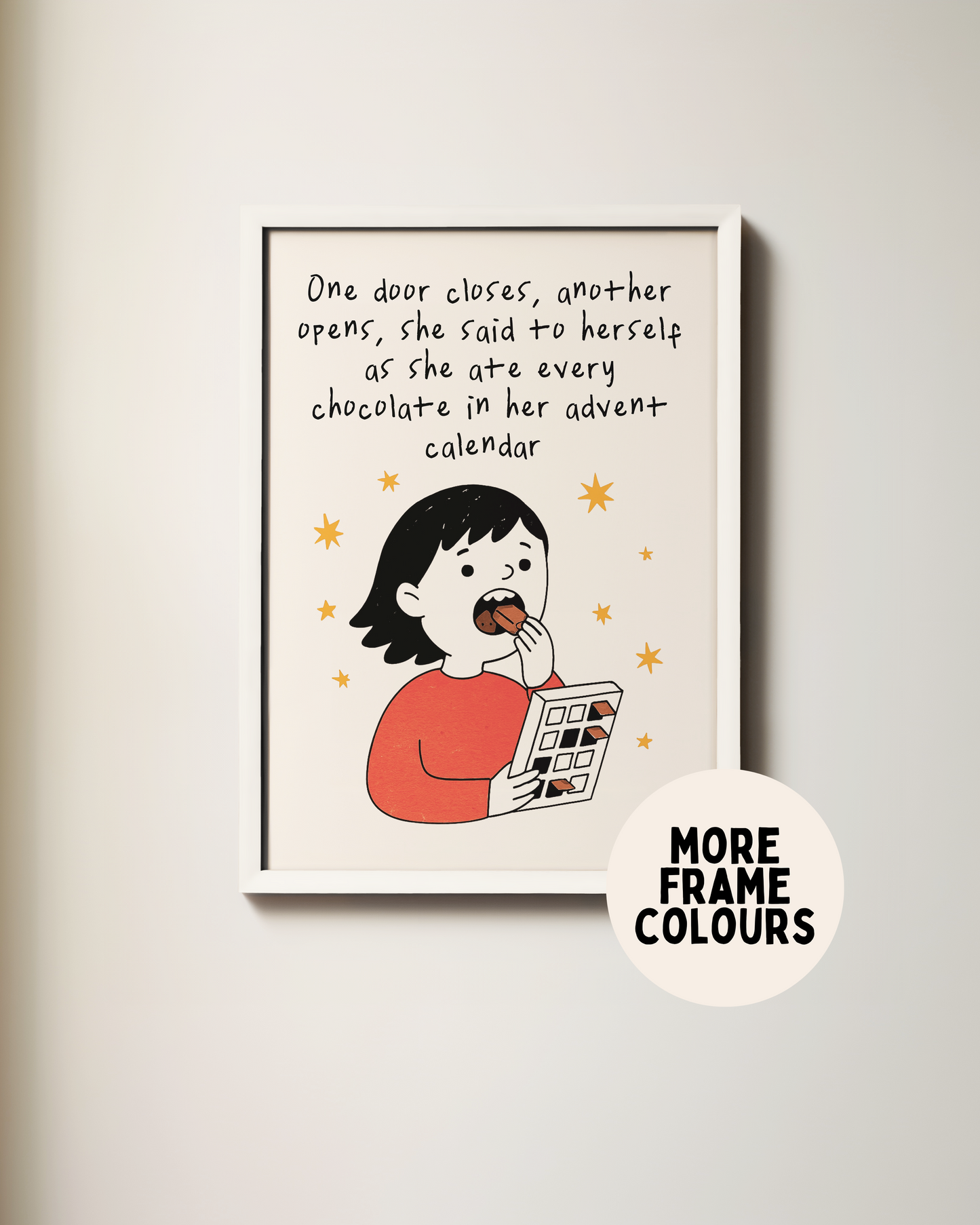 One Door Closes, Another Opens, Se Said To Herself | Christmas Art Print