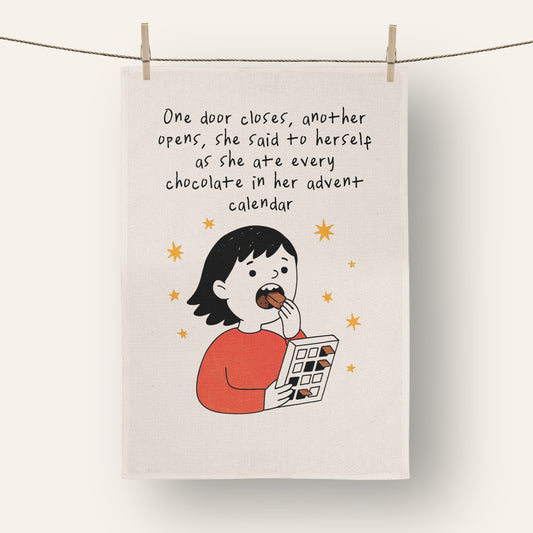 One Door Closes | Christmas Tea Towel