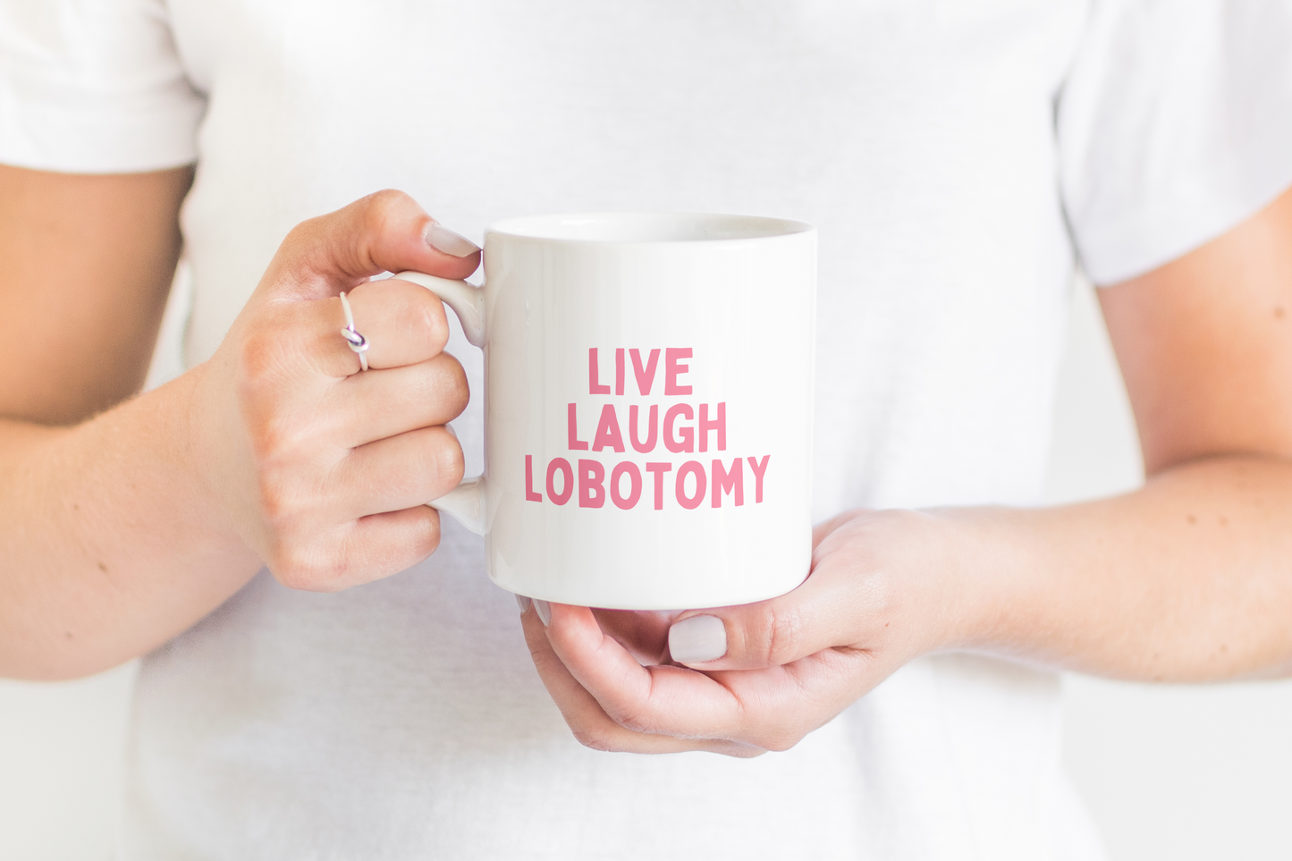 Live Laugh Lobotomy | Watermelon Pink | Ceramic Mug