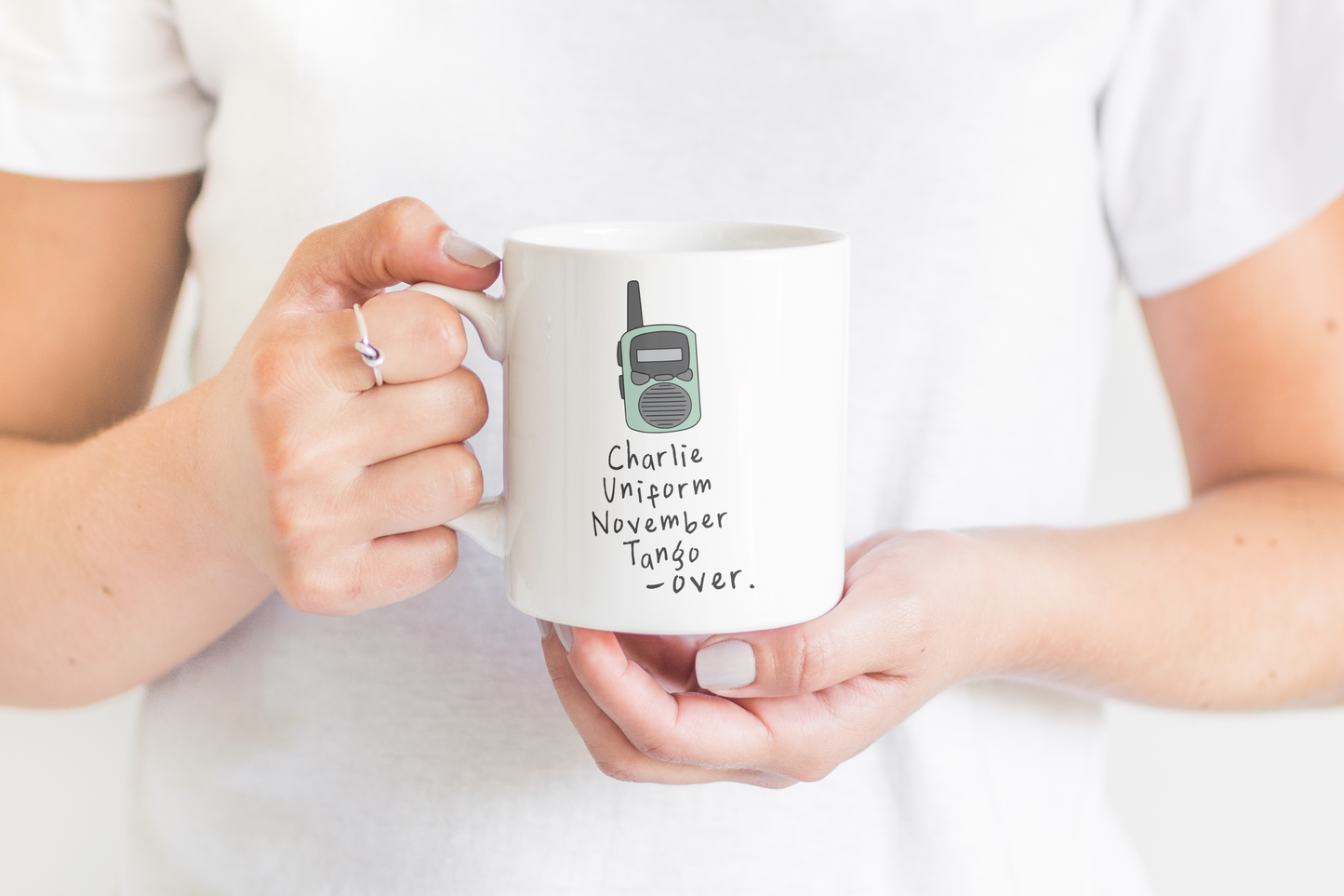 Charlie Uniform November Tango Over | Walkie Talkie | Ceramic Mug