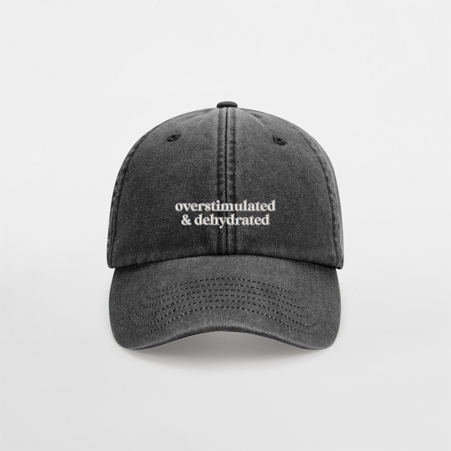 Overstimulated And Dehydrated | Vintage Low Profile Cap
