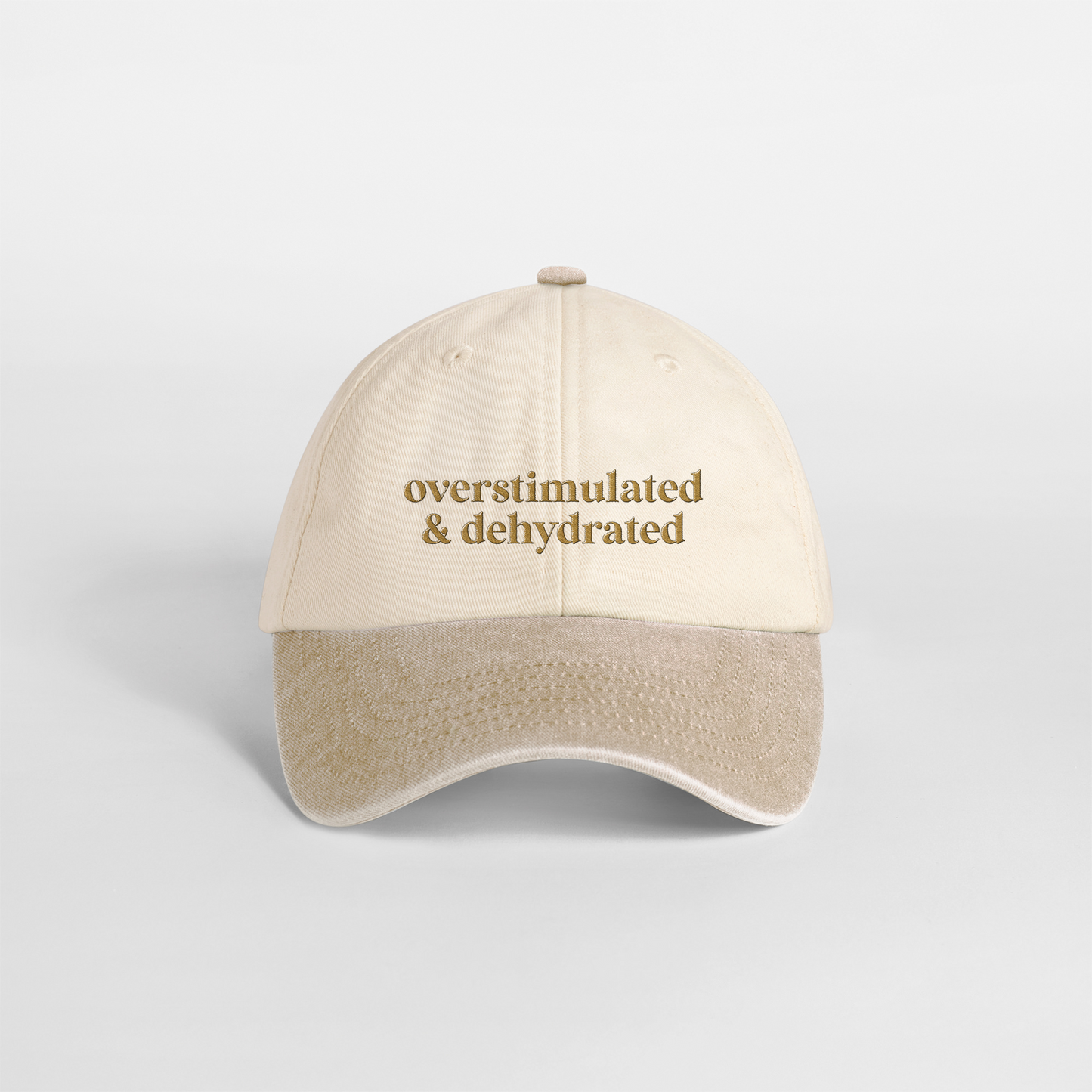 Overstimulated & Dehydrated | Vintage Two Tone Cap