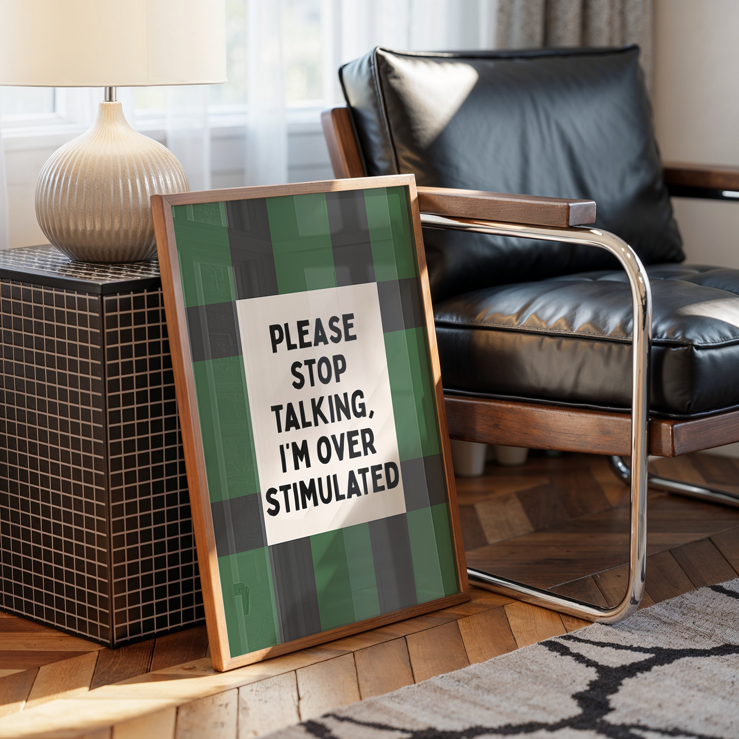 Please Stop Talking, I'm Over Stimulated | Art Print
