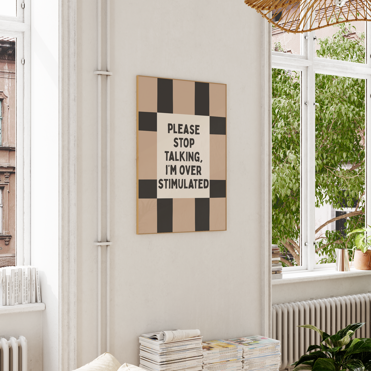 Please Stop Talking, I'm Over Stimulated | Art Print