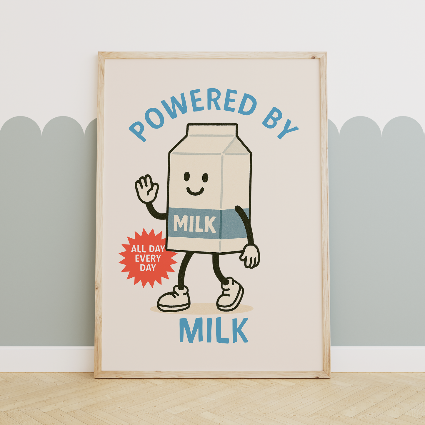 Powered By Milk | Denim and Cream | Art Print