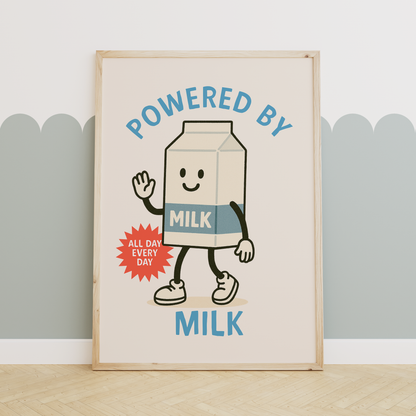 Powered By Milk | Denim and Cream | Art Print